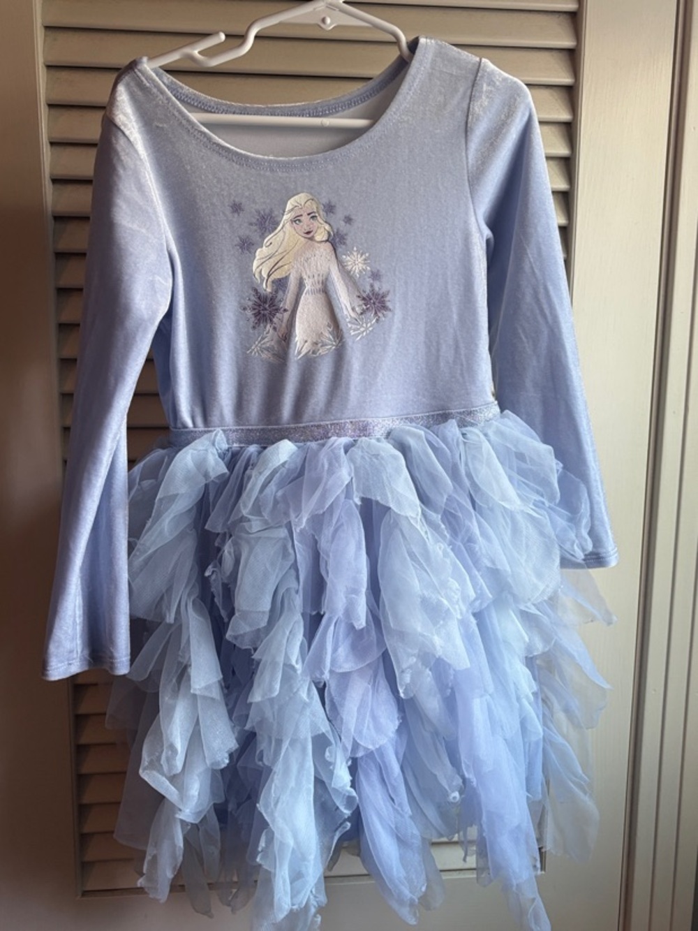 Disney Light Blue Frozen Elsa Tulle Ruffle Dress